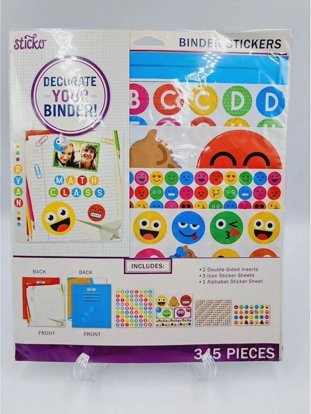 Colorful Emoji Y2K Faces Retro Binder Decor Stickers Scrapbook DIY Crafts School